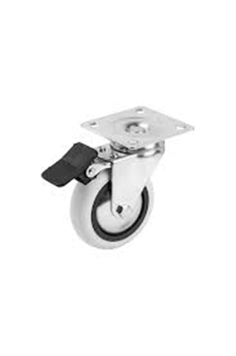 ERSA 75X25 GRİ SİYAH TABLALI FRENLİ TEKER ( MİNUMUM SİP. : 4 ADET)